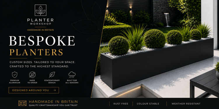 Bespoke planters for modern garden