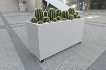 4 Ft Tall Planter With Locking Caster Wheels