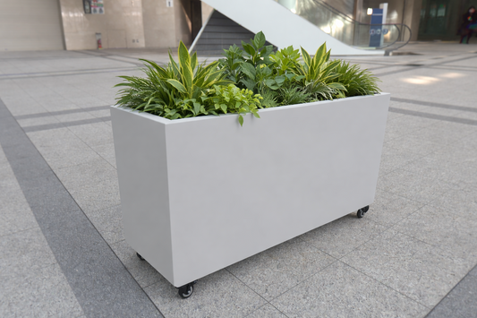 3 Ft Tall Planter With Locking Caster Wheels