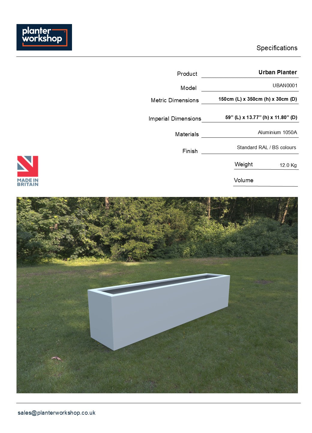 5 Ft Planter