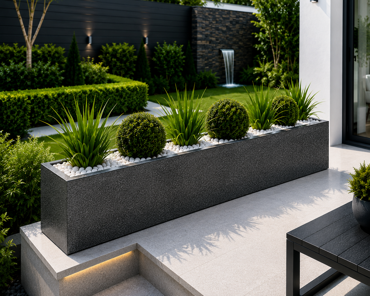 4ft Aluminium Rectangular Planter | Premium Outdoor Metal Planter | Handmade in Britain